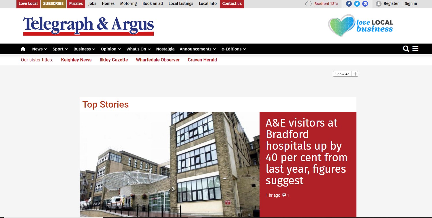 Telegraph and Argus (Newsquest Bradford)