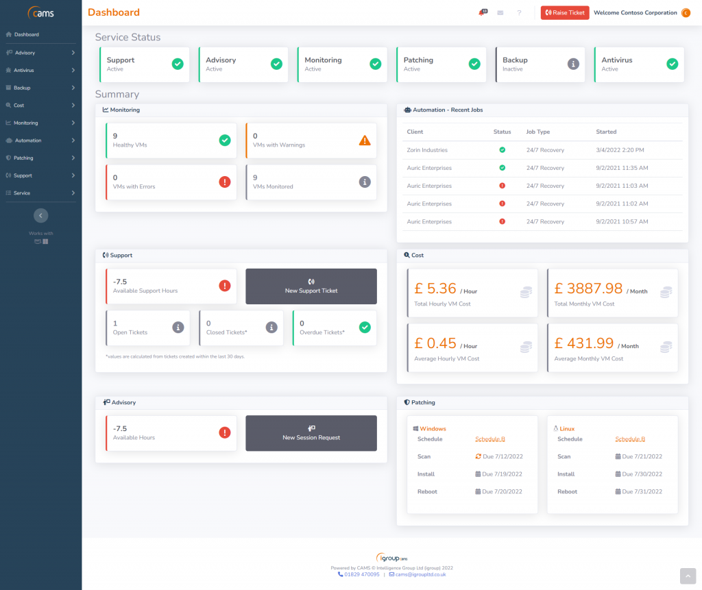 cams - cloud management